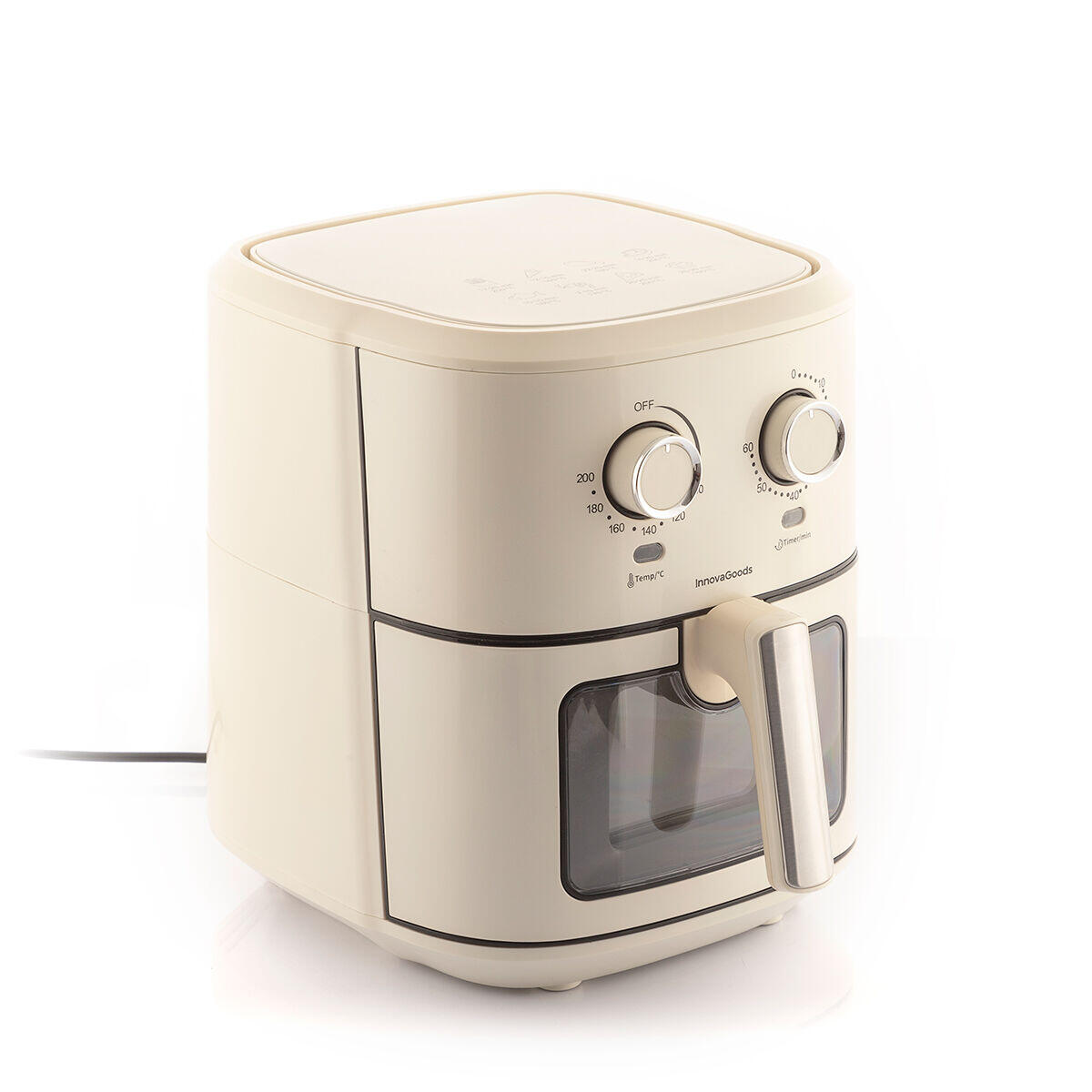 Freidora de Aire Vynner Pro 6500 – InnovaGoods (6,5 L, 1700 W, Crema, Acero Inoxidable)