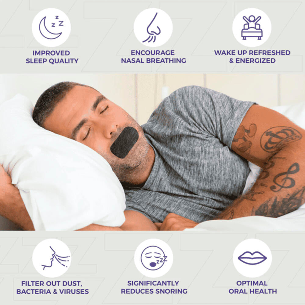30 Tiras Bucales Antirronquidos SleepRecovery